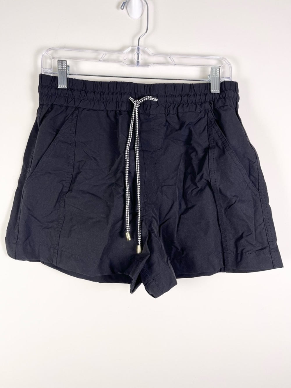 J. Crew Womens Black Drawstring Athletic Shorts Size Small Gym Neutral Basic